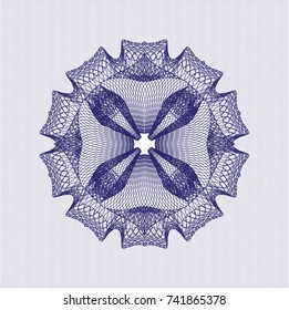 Blue rosette