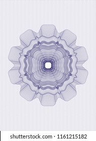 Blue rosette. Linear Illustration.