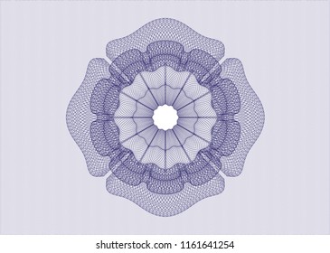 Blue rosette. Linear Illustration.