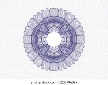 Blue rosette. Linear Illustration.