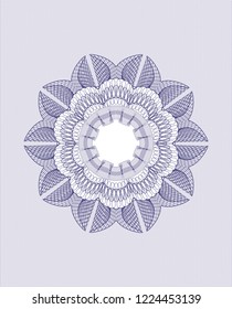 Blue rosette. Linear Illustration.