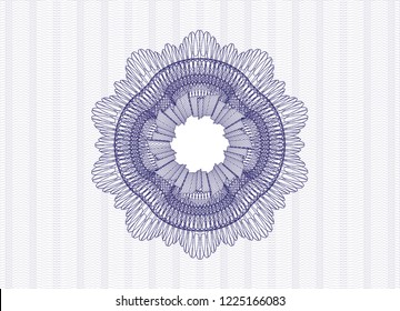 Blue rosette. Linear Illustration.