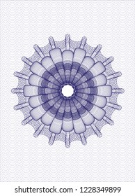 Blue rosette. Linear Illustration.