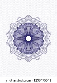 Blue rosette. Linear Illustration.