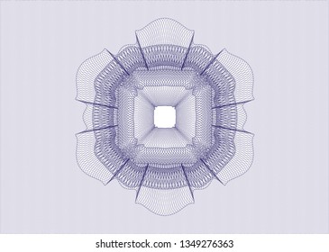 Blue rosette. Linear Illustration.