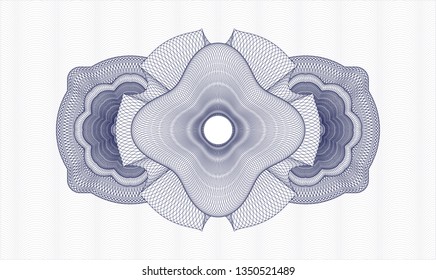 Blue rosette. Linear Illustration.