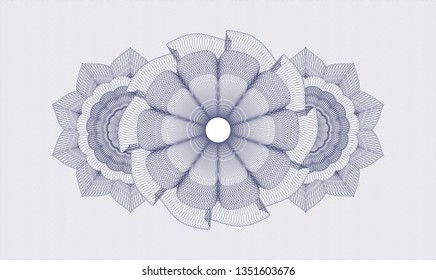 Blue rosette. Linear Illustration.