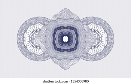Blue rosette. Linear Illustration.