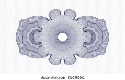 Blue rosette. Linear Illustration.