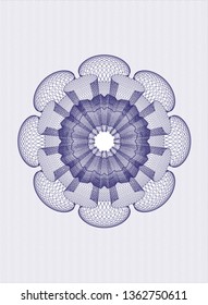 Blue rosette. Linear Illustration.
