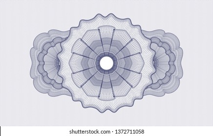 Blue rosette. Linear Illustration.