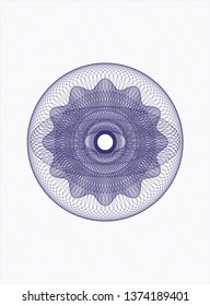 Blue rosette. Linear Illustration.