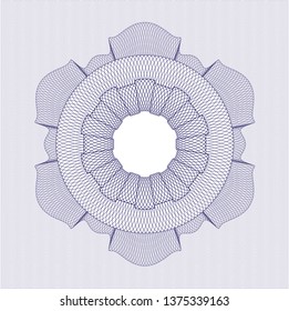 Blue rosette. Linear Illustration.