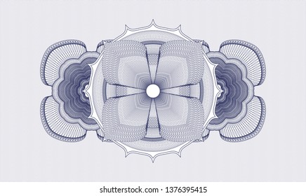 Blue rosette. Linear Illustration.