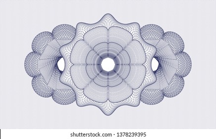 Blue rosette. Linear Illustration.