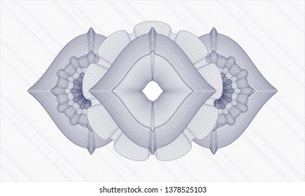 Blue rosette. Linear Illustration.
