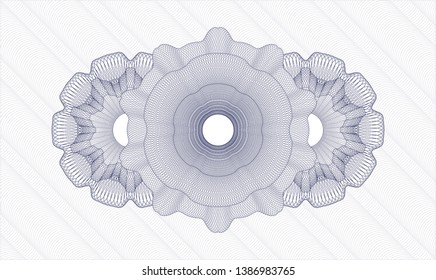 Blue rosette. Linear Illustration. Vector. Detailed.