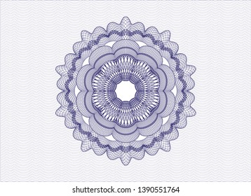 Blue rosette. Linear Illustration. Vector, Detailed.