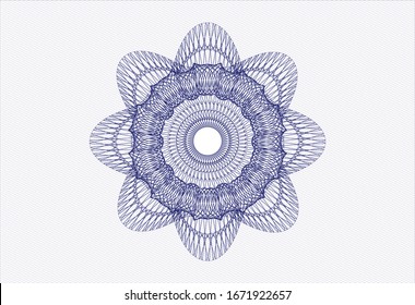 Blue rosette. Linear Illustration. Vector, Detailed.