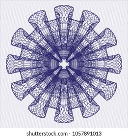 Blue rosette (money style emblem)