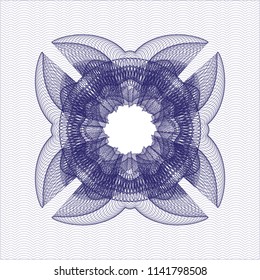 Blue rosette or money style emblem