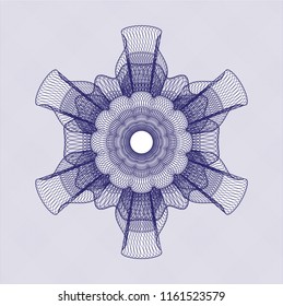 Blue rosette (money style emblem)