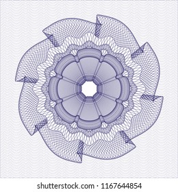 Blue rosette or money style emblem