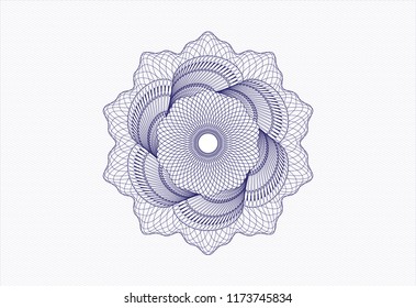 Blue rosette or money style emblem