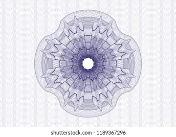 Blue rosette or money style emblem