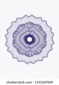 Blue rosette or money style emblem