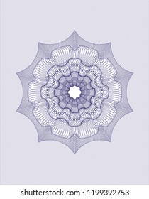 Blue rosette or money style emblem