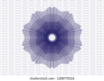 Blue rosette or money style emblem