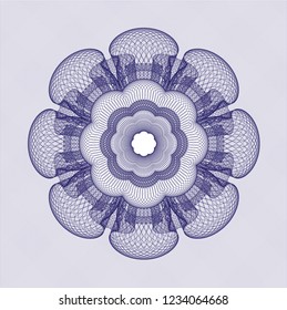 Blue rosette or money style emblem