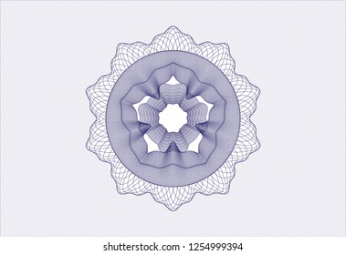 Blue rosette or money style emblem