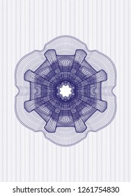 Blue rosette or money style emblem