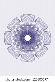 Blue rosette or money style emblem