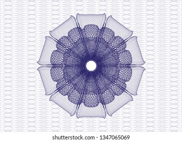 Blue rosette or money style emblem