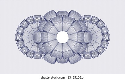 Blue rosette or money style emblem