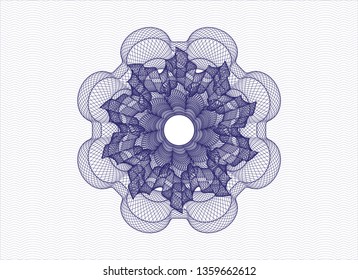 Blue rosette or money style emblem