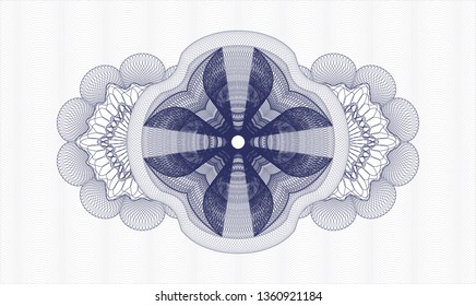 Blue rosette or money style emblem