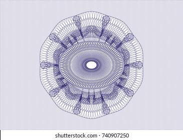 Blue rosette or money style emblem