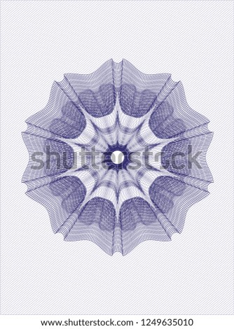 Blue rosette or money style emblem