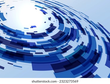 blue rotating digital technology background