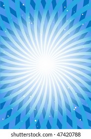 Blue rotating space