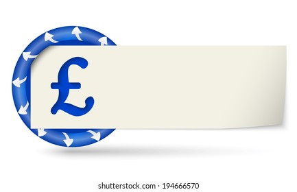 blue round with arrows and paper on note and pound sign