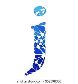 Blue Round Circle Alphabet Vector
