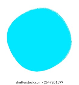Blue round circle icon, globe planet