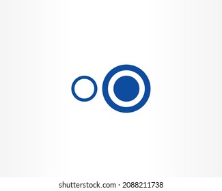 diseño de logotipo de círculo azul
