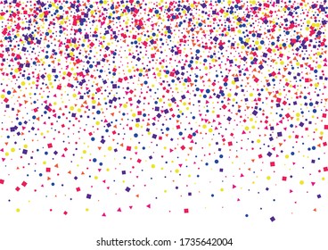 Blue Round Fiesta Background.  Green Festival Circle Illustration. Pink Abstract Square.