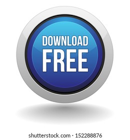 Blue Round Free Download Button